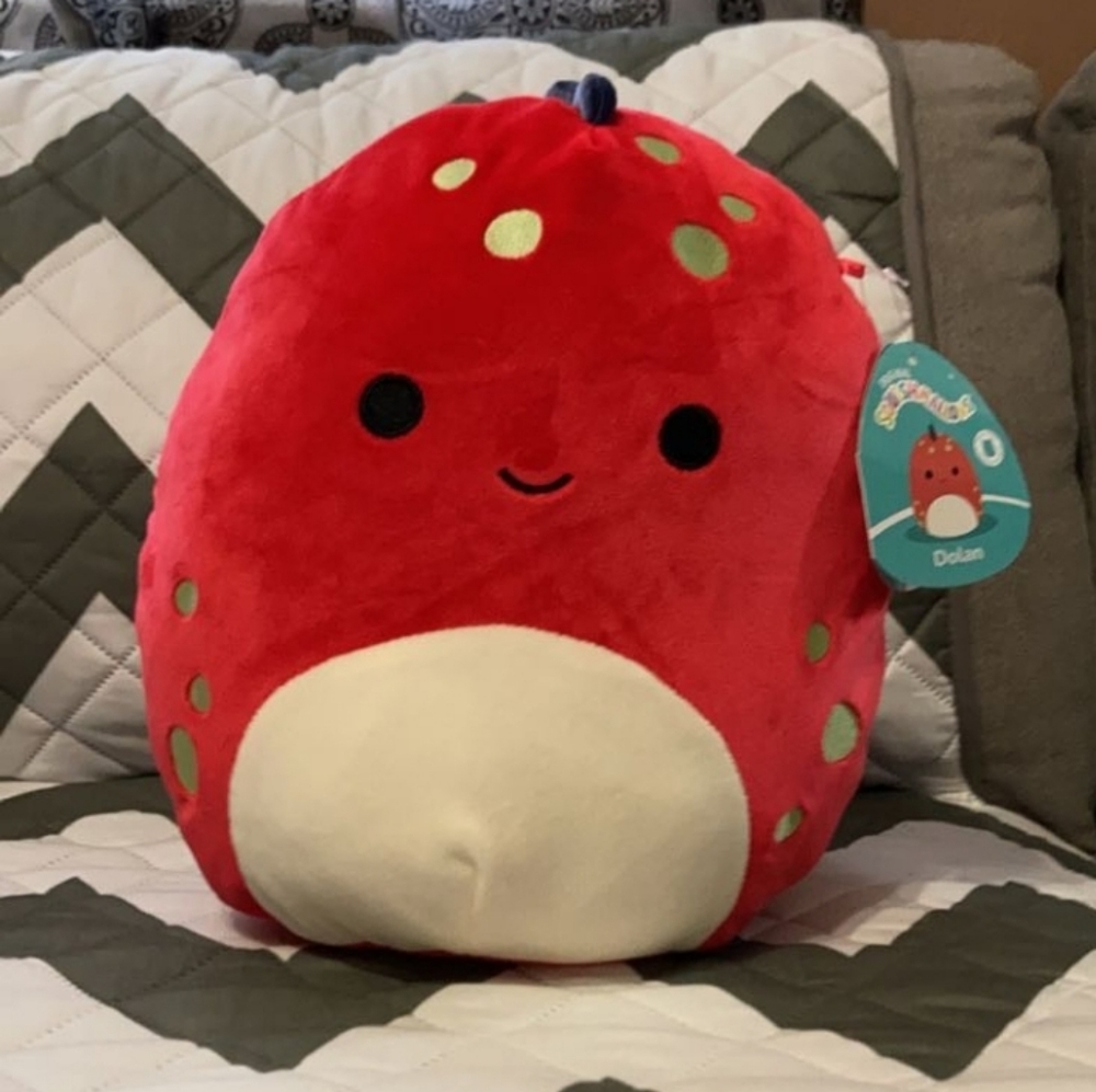 New Squishmallows Red Dino with Spots 11" Plush NWT